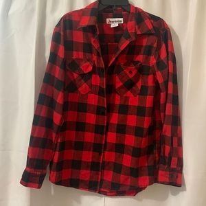 Red/Black Checker Flannel